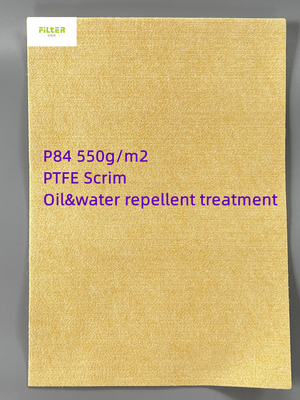 Het Stofcollector op hoge temperatuur van P84 PTFE Mesh Industrial Filter Cloth For