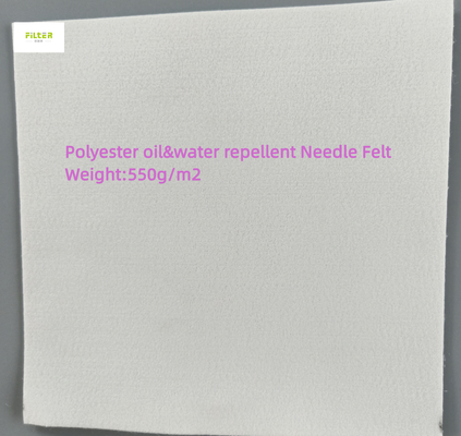 350gsm - 550gsm industriële filterdoek polyester olie waterafstotend voor filterzak