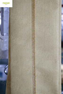 Industriële de filtersokken van Nomex Aramid met siliconelijm op hoge temperatuur