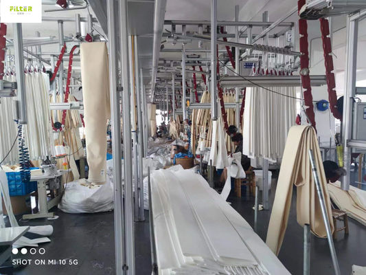 Industriële de filtersokken van Nomex Aramid met siliconelijm op hoge temperatuur
