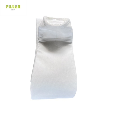 Custom 550GSM Polyester Naald Felt Steel Ring Filter Bag voor luchtfilter
