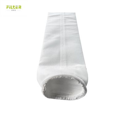 Custom 550GSM Polyester Naald Felt Steel Ring Filter Bag voor luchtfilter