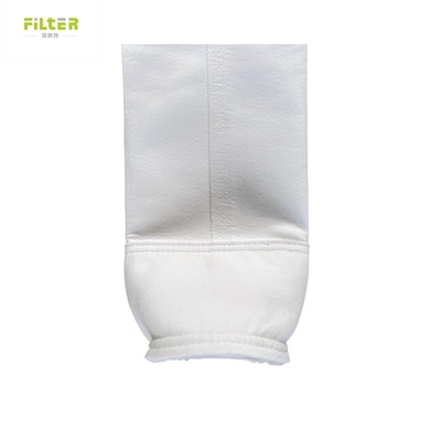 Custom 550GSM Polyester Naald Felt Steel Ring Filter Bag voor luchtfilter