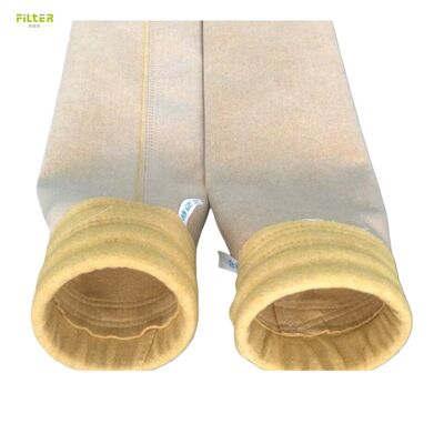 Industriële PPS P84 PTFE filterzak met verschroeien, kalanderen en PTFE-dompelbehandeling voor stof filtratie in diverse fabrieken