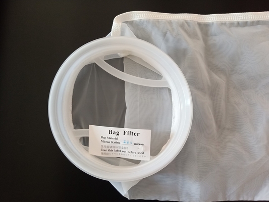 Rond Nylon Mesh Liquid Filter Bag 300 Micron met Plastic Ring