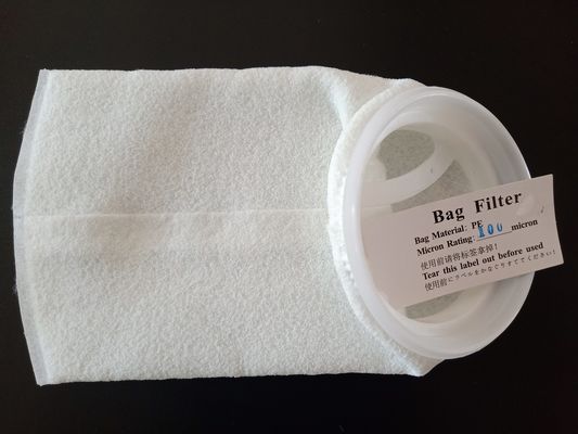 Het hangen van Lijn Naaiend Nylon 60 Micron Mesh Filter Bags met Plastic Ring